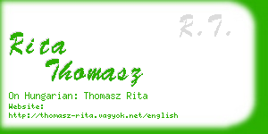 rita thomasz business card